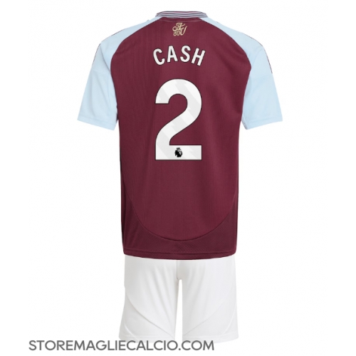 Aston Villa Matty Cash #2 Maglia Gara Casa Repliche 2024-25 Bambino Maniche Corte Aston Villa Matty Cash #2 Maglia Gara Casa Repliche 2024-25 Bambino Maniche Corte